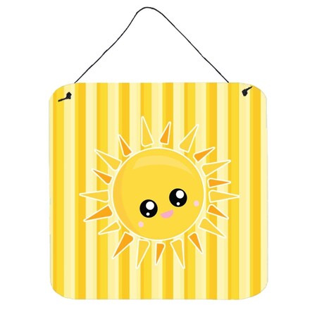 Carolines Treasures Sunshine Sun Face on Stripes Wall or Door Hanging Prints BB7071DS66